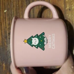 Merry Catmas Pink Coffee Mug